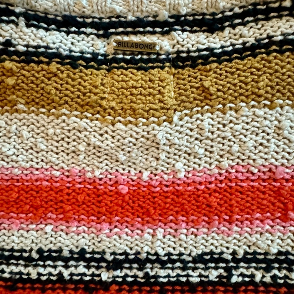 New Billabong Striped Multicolor Sweater - SZ: S/P - Picture 5 of 5